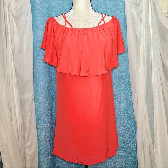 NWT Amanda Uprichard Silk Kiara Off Shoulder Dress Sz M - Picture 2 of 7
